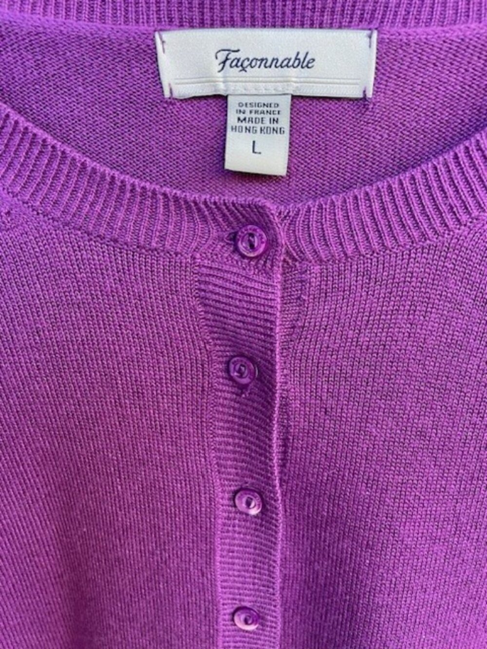 Faconnable Knit Cashmere/Silk Sweater Brand New Large - Picture 2 of 5